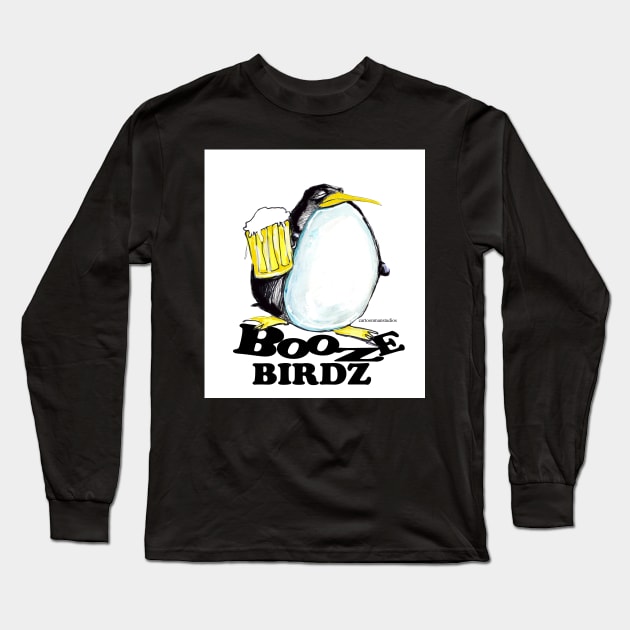 Beer Birdz Long Sleeve T-Shirt by AmazingCartoonman